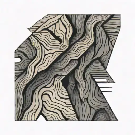 Wood Grain Pattern Forming The Shape