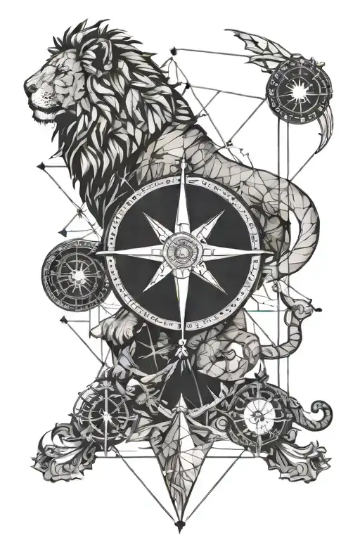 Compass Lion Justice Scale