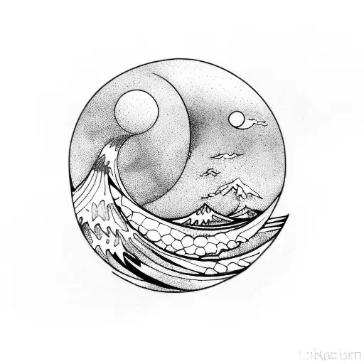 Waves With Moon
