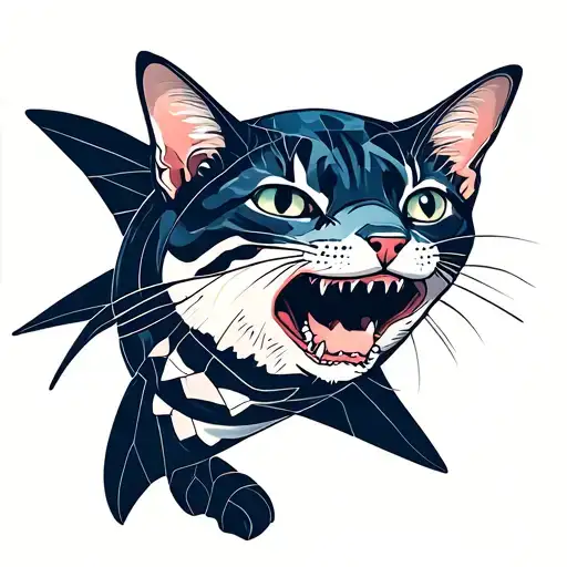 Shark And Cat As One