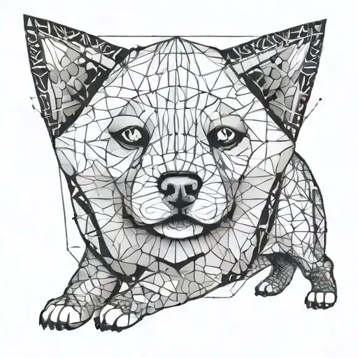 White Gothic Shiba Inu Dog