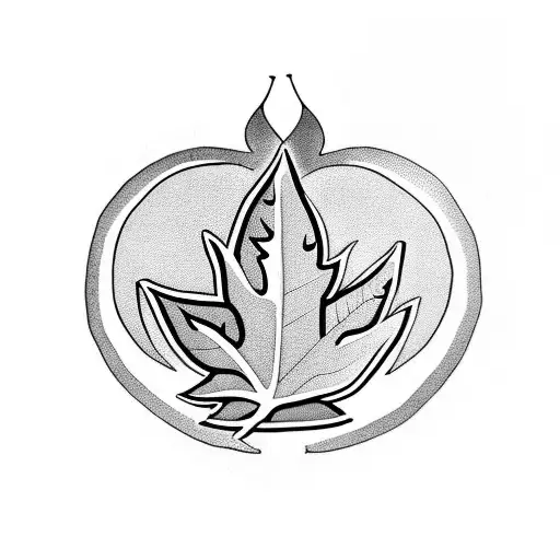 Acorn With Maple Leaf