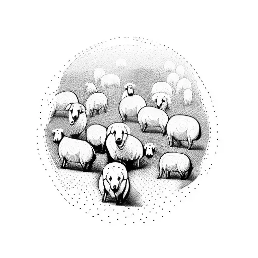 Dog Herding Sheep