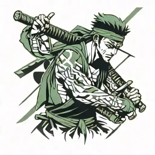 Zoro With 3 Swords Haki