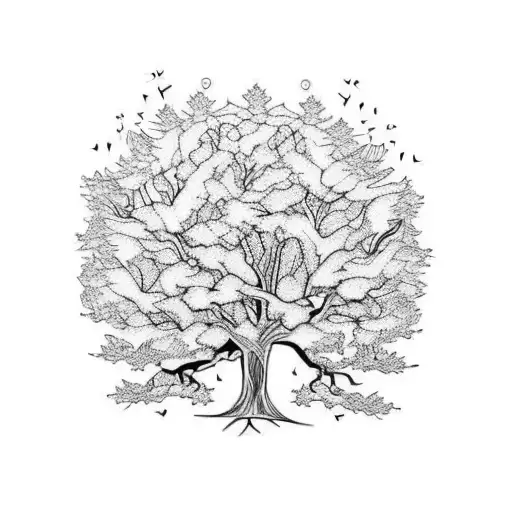 Couples Matching Oak Tree