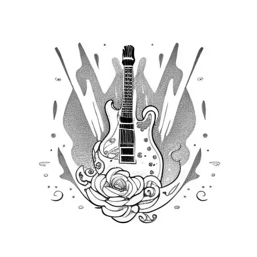 Guitar With Seascape