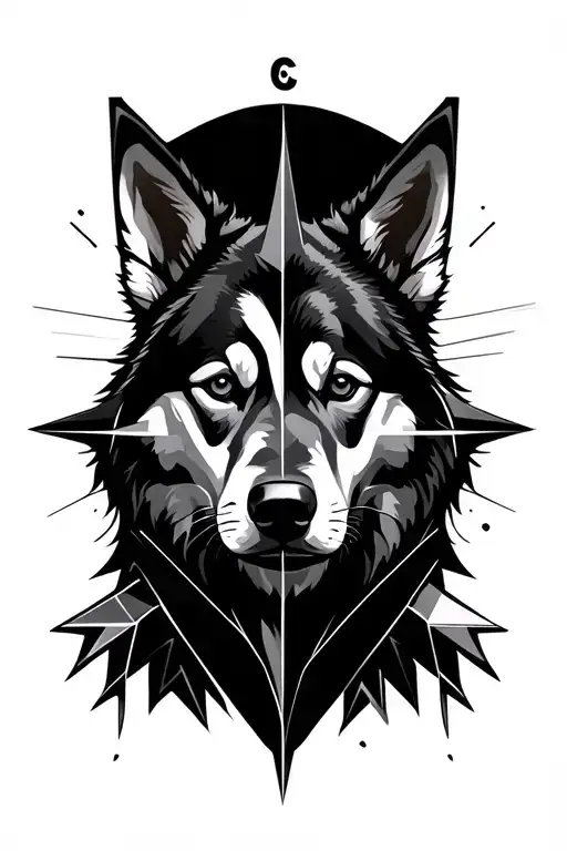 Half Compass Half Husky Face