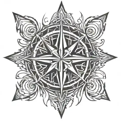 Tribal Compass Rose
