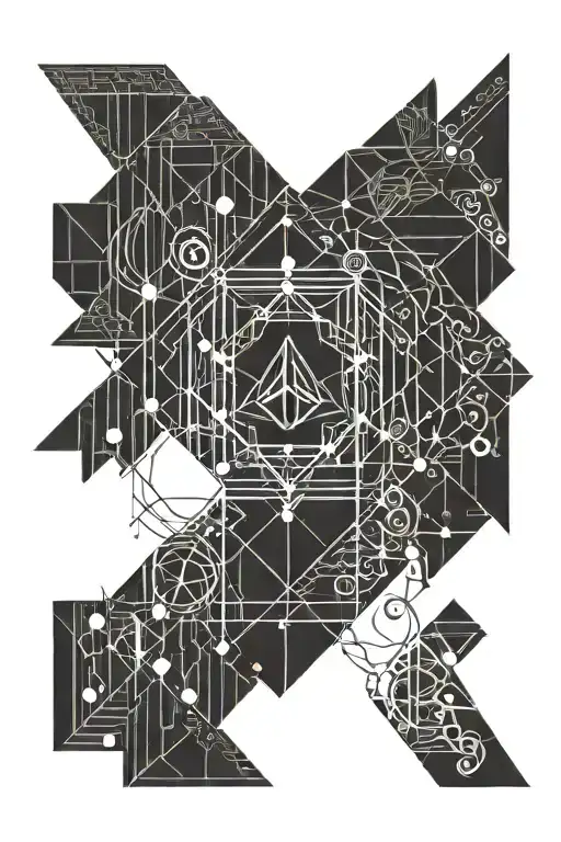 Aquarius Sign With A Hint Of Geometry Patterns