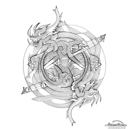 Dragon Sapphire Flowers Archery