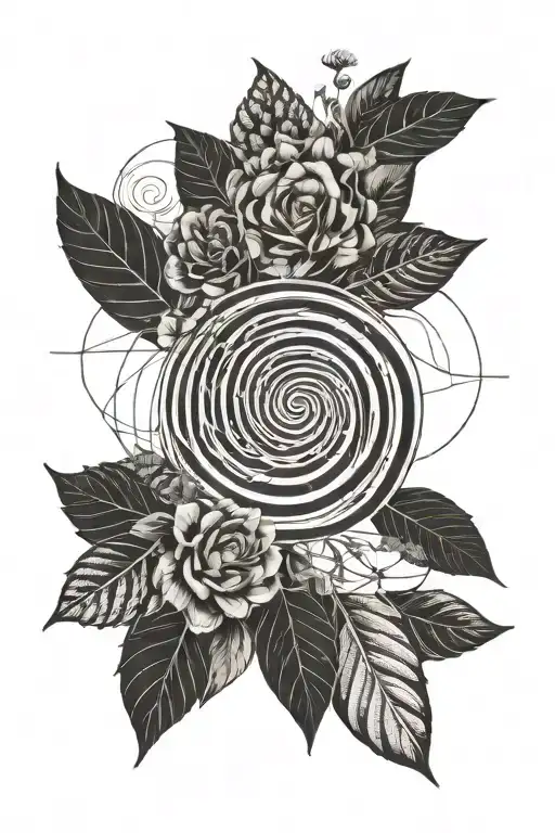 Fibonacci Spiral And Nature Intertwined