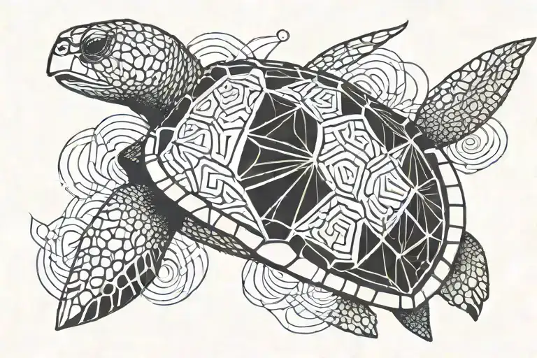 Turtle Swimming Gracefully Moving