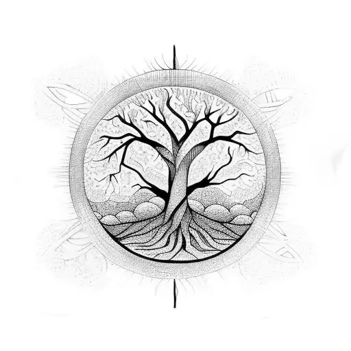 Tree Of Life Morhing Into A Human Body