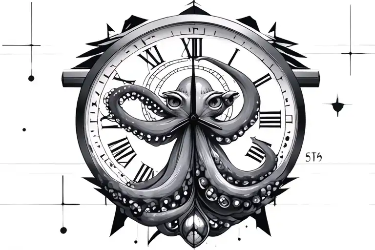 Refusal Of Passing Time And A Octopus With A Watch