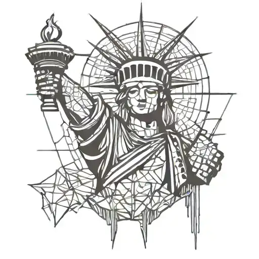 Evil Robot Statue Of Liberty