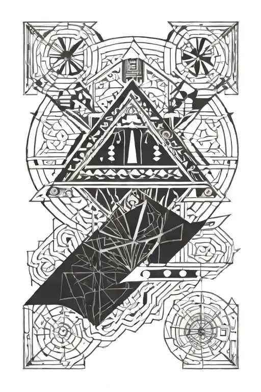 Egyptian Tattoo Fluid Dynamics Inspired