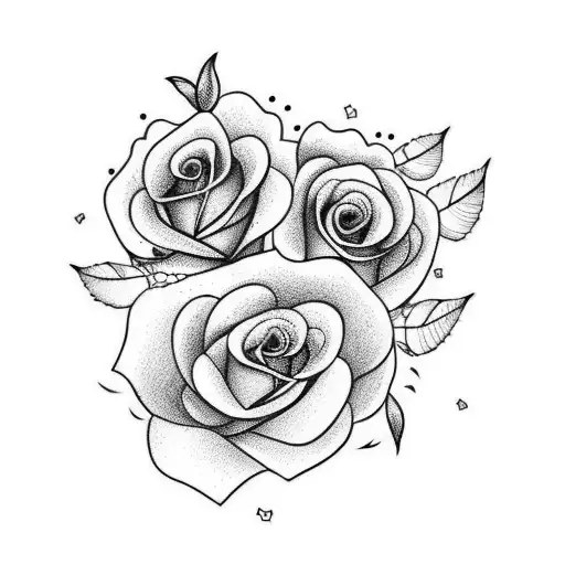 Flying Sparrow With Rose