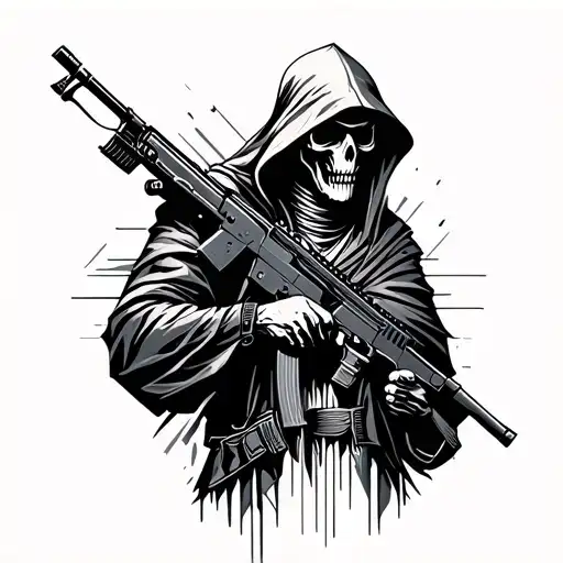 Grim Reaper With An Ak-47