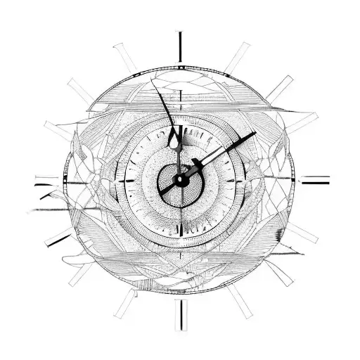 A Clock Tangled To The Moon With A 28