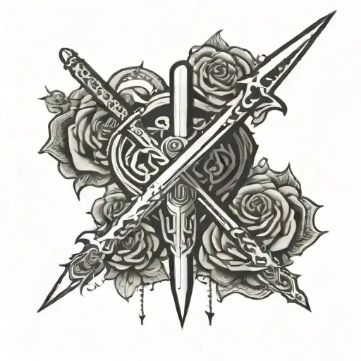 A Sword With A Heart And A Brain Intertwined