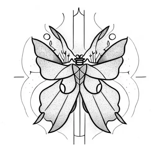 Cute Dark Moth With Burning Candle