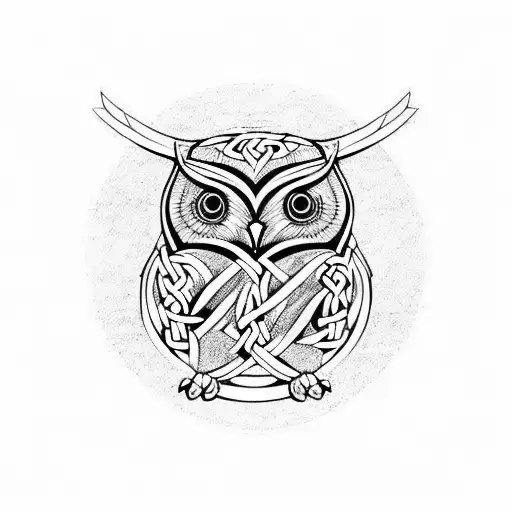 Viking Owl Knotwork