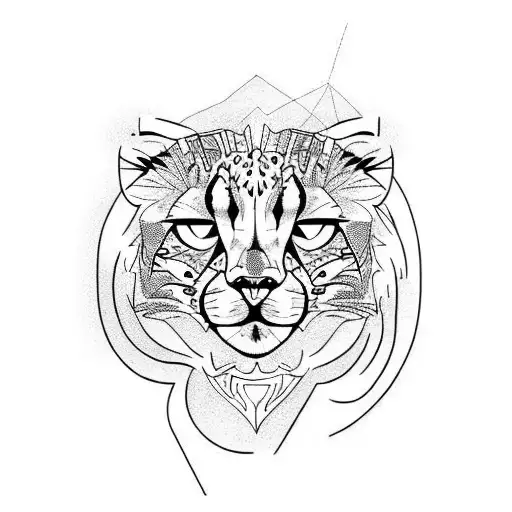 Cheetah In Modern Line