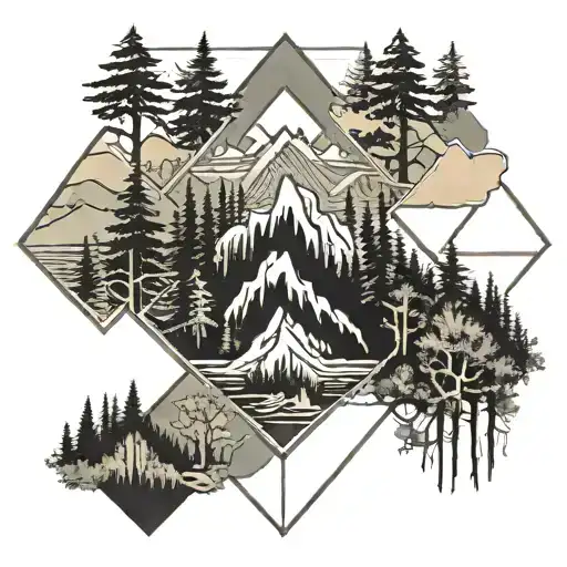 Mountainous Forest Setting