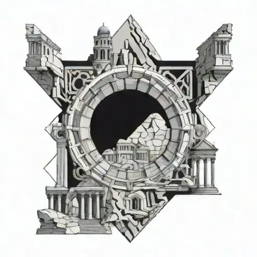 A Futuristic Space Explorer Discovering Ancient Ruins In Rome