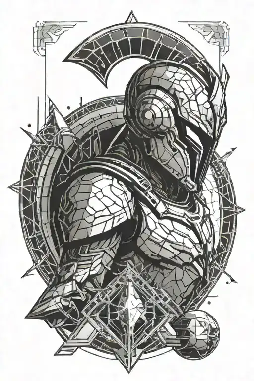 Spartan Looking At Alien Planet