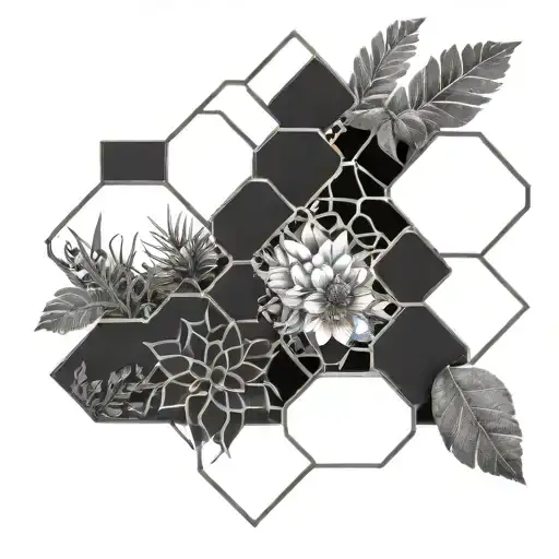 Hexagon Geometric Nature Design