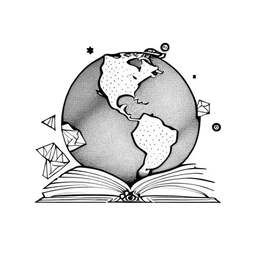 Open Book And Globe