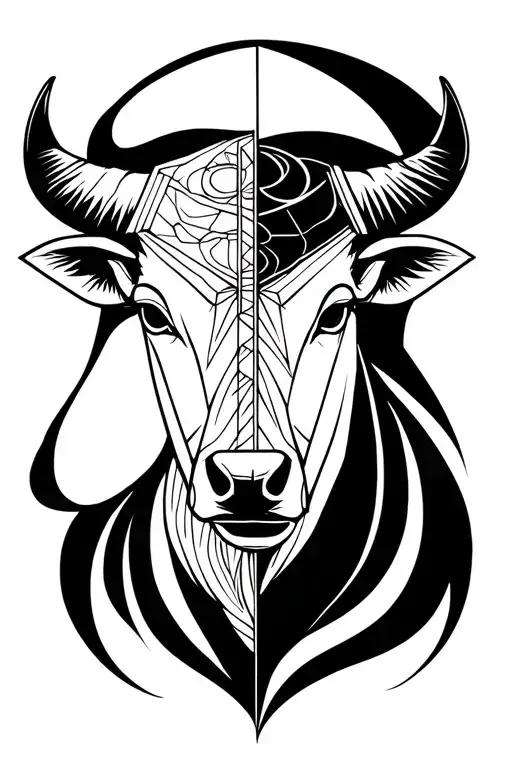 Half Ox Head And Half Sagittarius Sign
