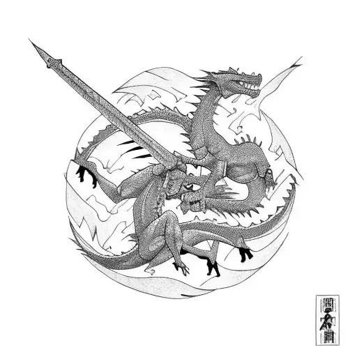 Ninja Fights A Dragon
