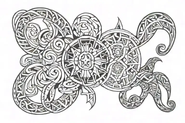 Virgo And Aries Zodiac Sign Intertwined