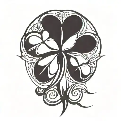 A Karmic Knot Against The Silhouette Of A Four-leaf Clover