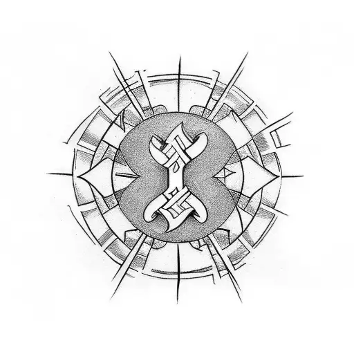 Christian Tattoo With Cross Design