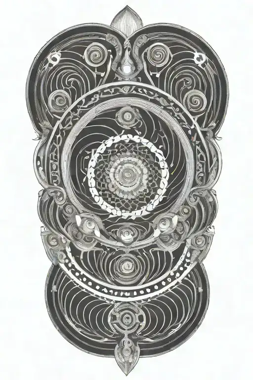 Fibonacci Spiral Pattern Incorporating Elements