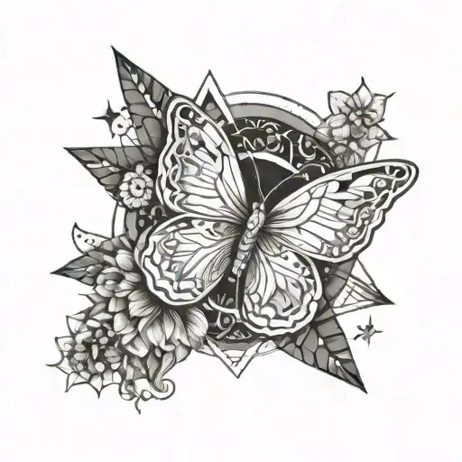 Butterfly Sun Shooting Star Sunflower