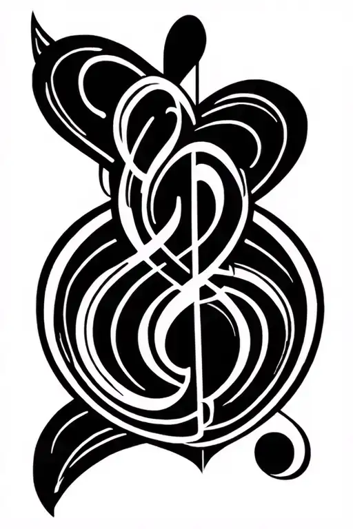 Heart Clef Metal Music Style