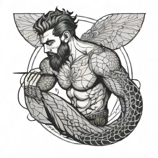 A Male Clean-cut Merman
