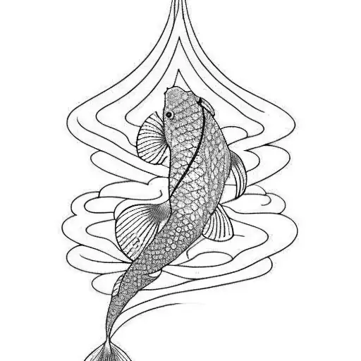 Waves Koi Fish Sunflower Whale