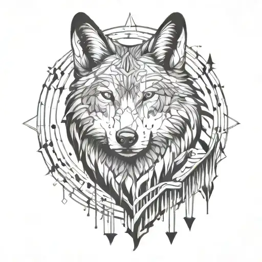 Wolf In Music Note Forest