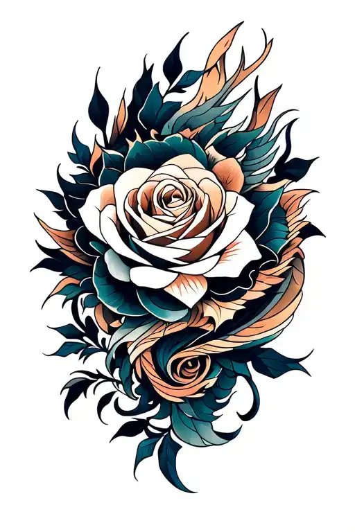 Dragon Tribal Roses Mixed