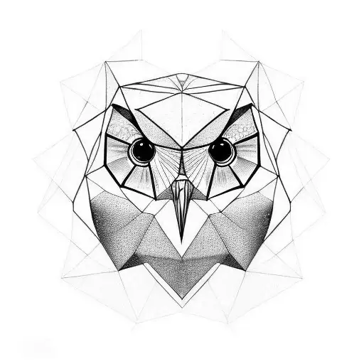Geometrical Head Of Owl