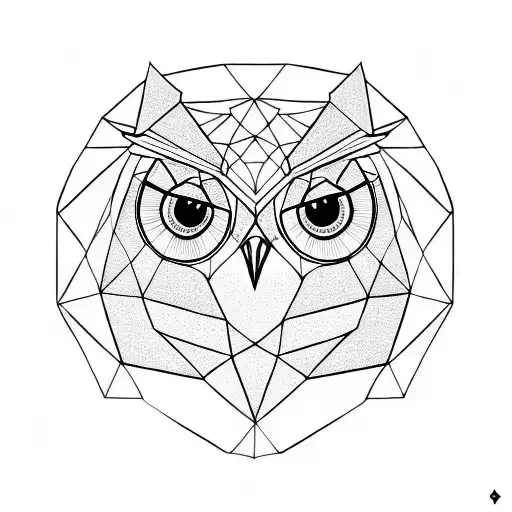 Geometrical Head Of Owl