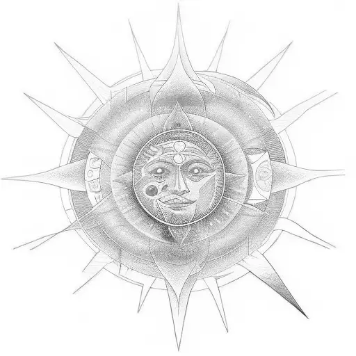 Knowledge Chakra With Sun And Moon