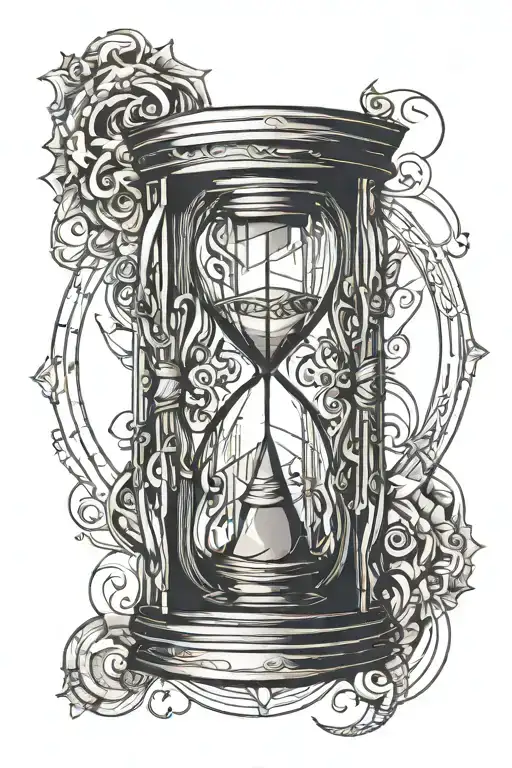 Hourglass With Lettering