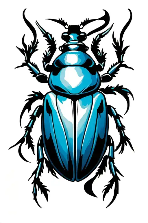 Traditional Beetle Tattoo Logo