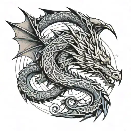 Dragon With Motivational Words